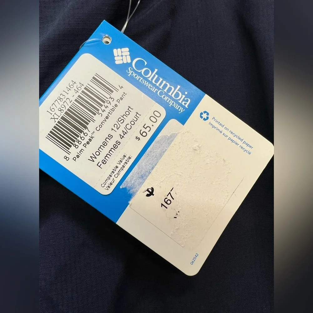 NWT COLUMBIA PFG Palm Peak Convertible Pants 12 SHORT - Picture 3 of 12